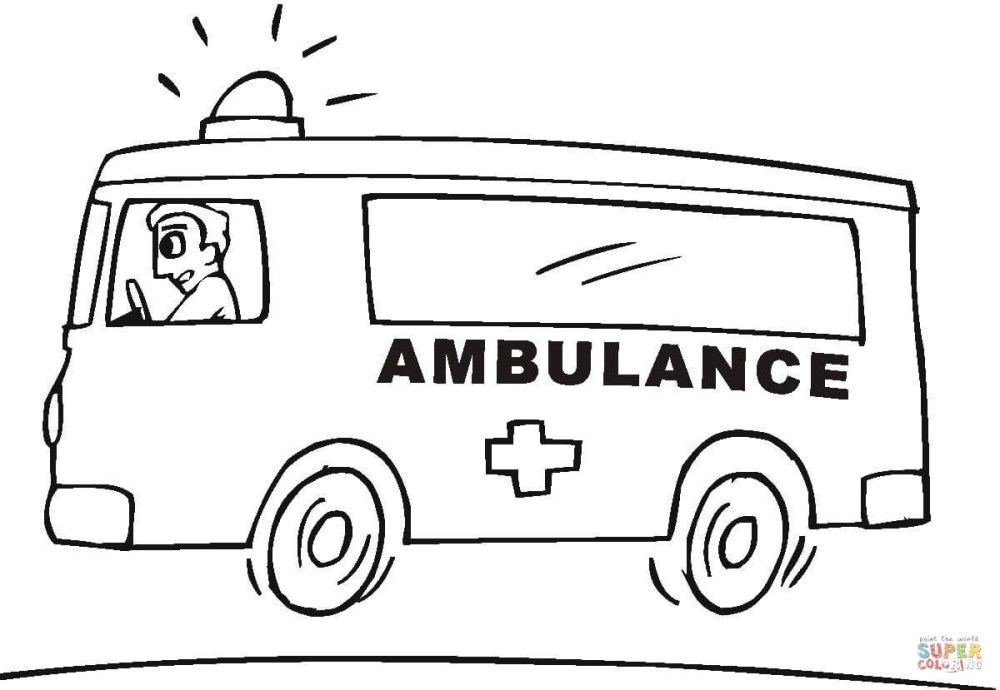 Fresh New Ems Coloring Pages Ambulance Page Free Printable
